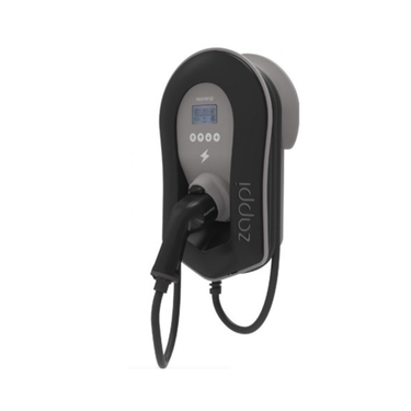 Zappi  Multiphase ev charger 7kw to 22kw tethered black